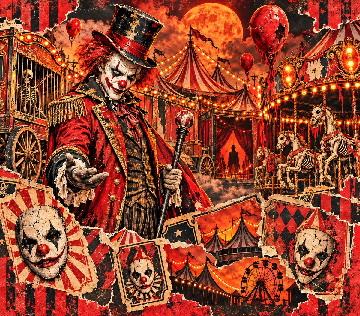 Fiery Clown Remaster Tumbler Wrap