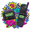 90s Beeper and Cell Phone PNG
