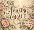 Amazing Grace Vintage Floral Tumbler Wrap
