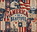 America The Beautiful Patriotic Vintage Tumbler Wrap
