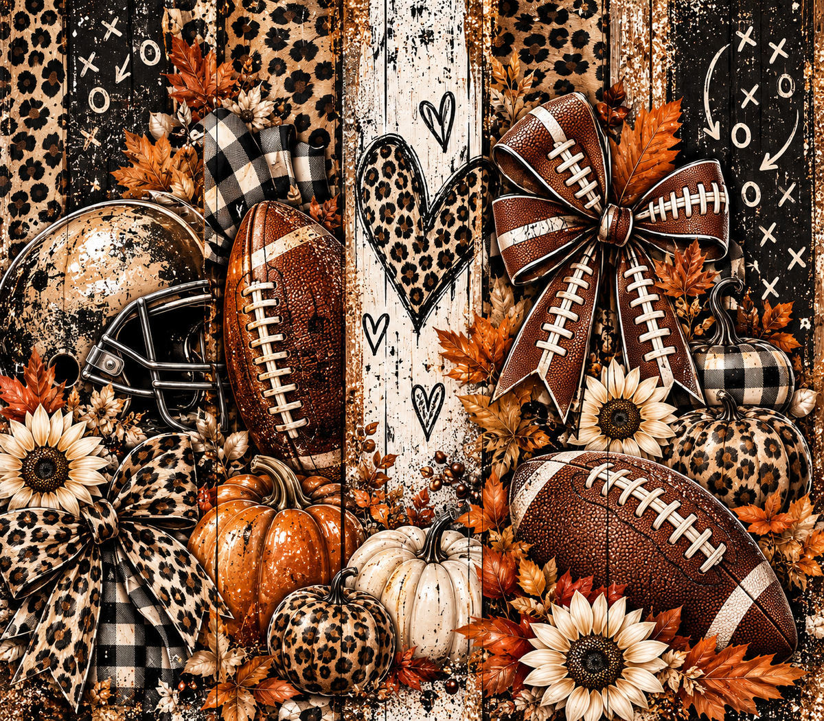 Autumn Football Harvest Tumbler Wrap – Fall Season