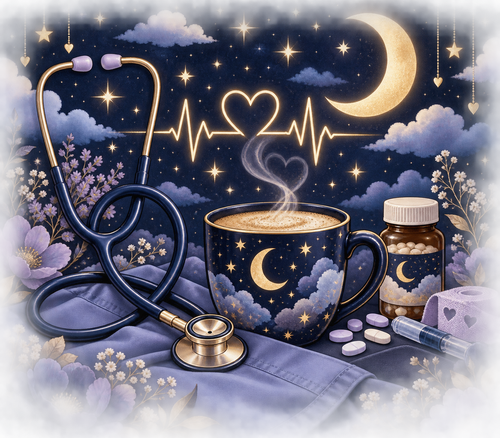 Celestial Night Shift Nurse Tumbler Wrap
