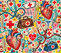 Retro Medical Collage Nurse Tumbler Wrap