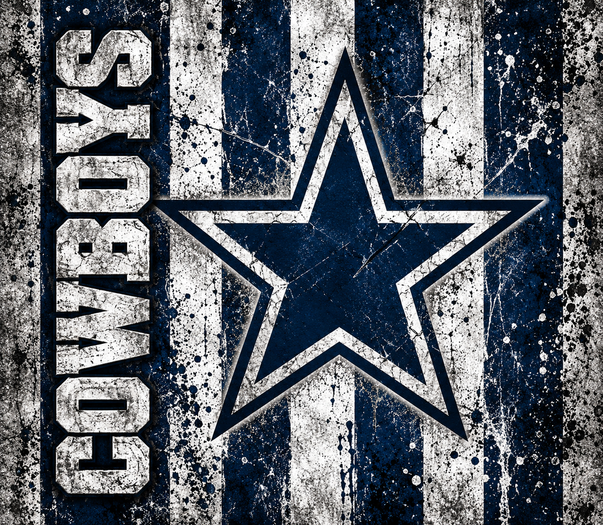 Dallas Cowboys Distressed Grunge Star Tumbler Wrap