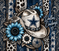 Dallas Cowboys Western Floral Cowboy Hat Tumbler Wrap