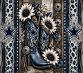 Dallas Cowboys Western Boots Sunflower Tumbler Wrap