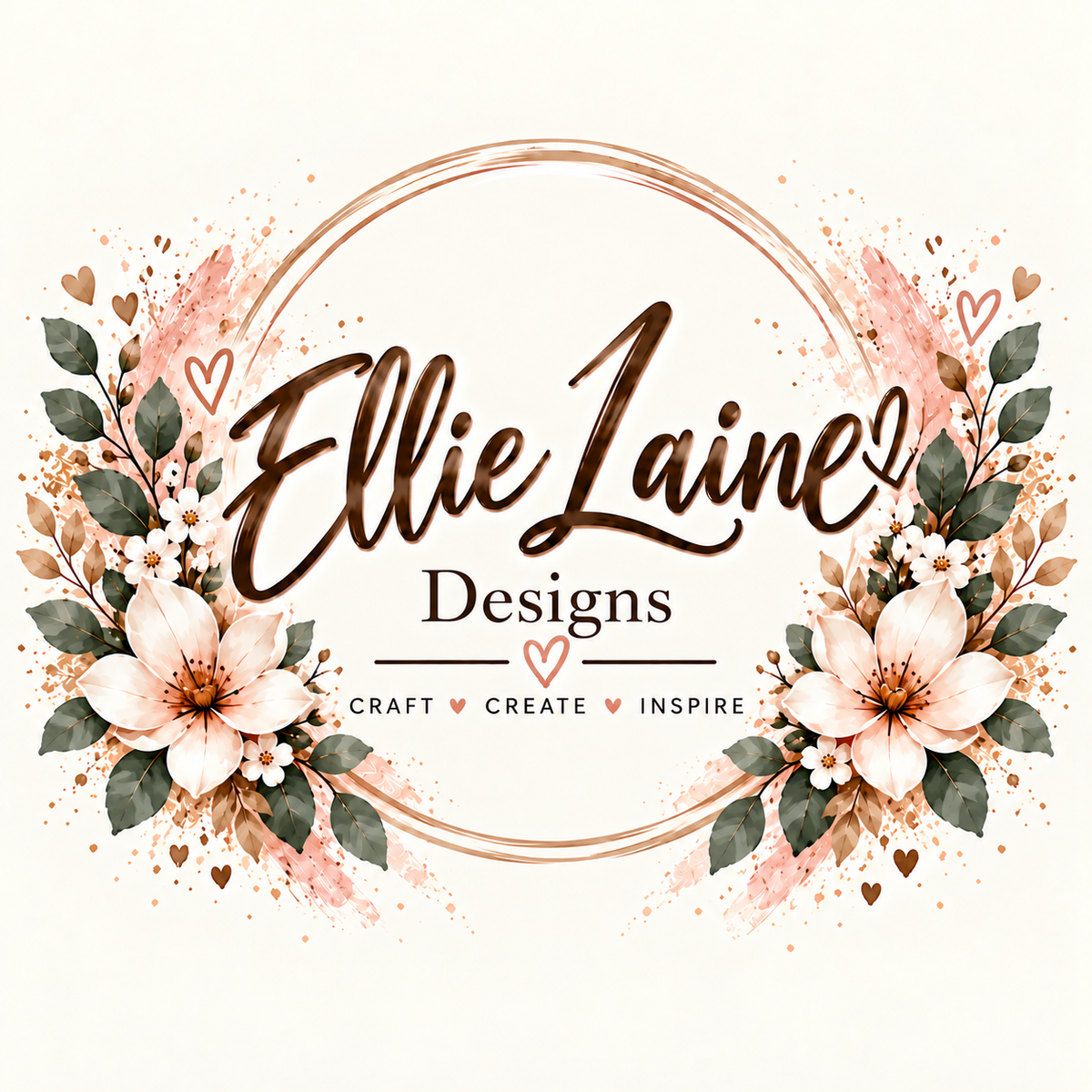 Ellie Laine floral tumbler design