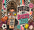 Fueled by Sports Kids Retro Sports Mom Tumbler Wrap