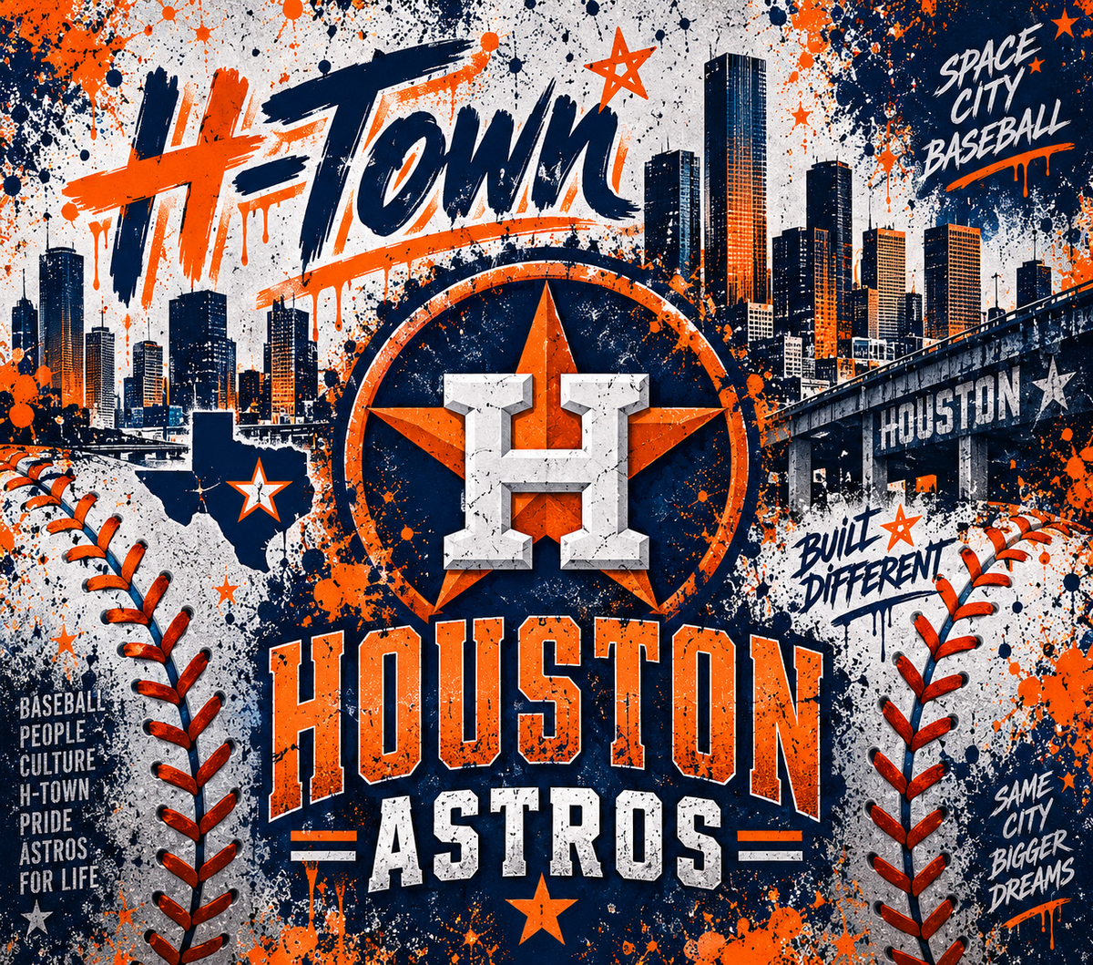 H-Town Houston Astros Space City Baseball Tumbler Wrap