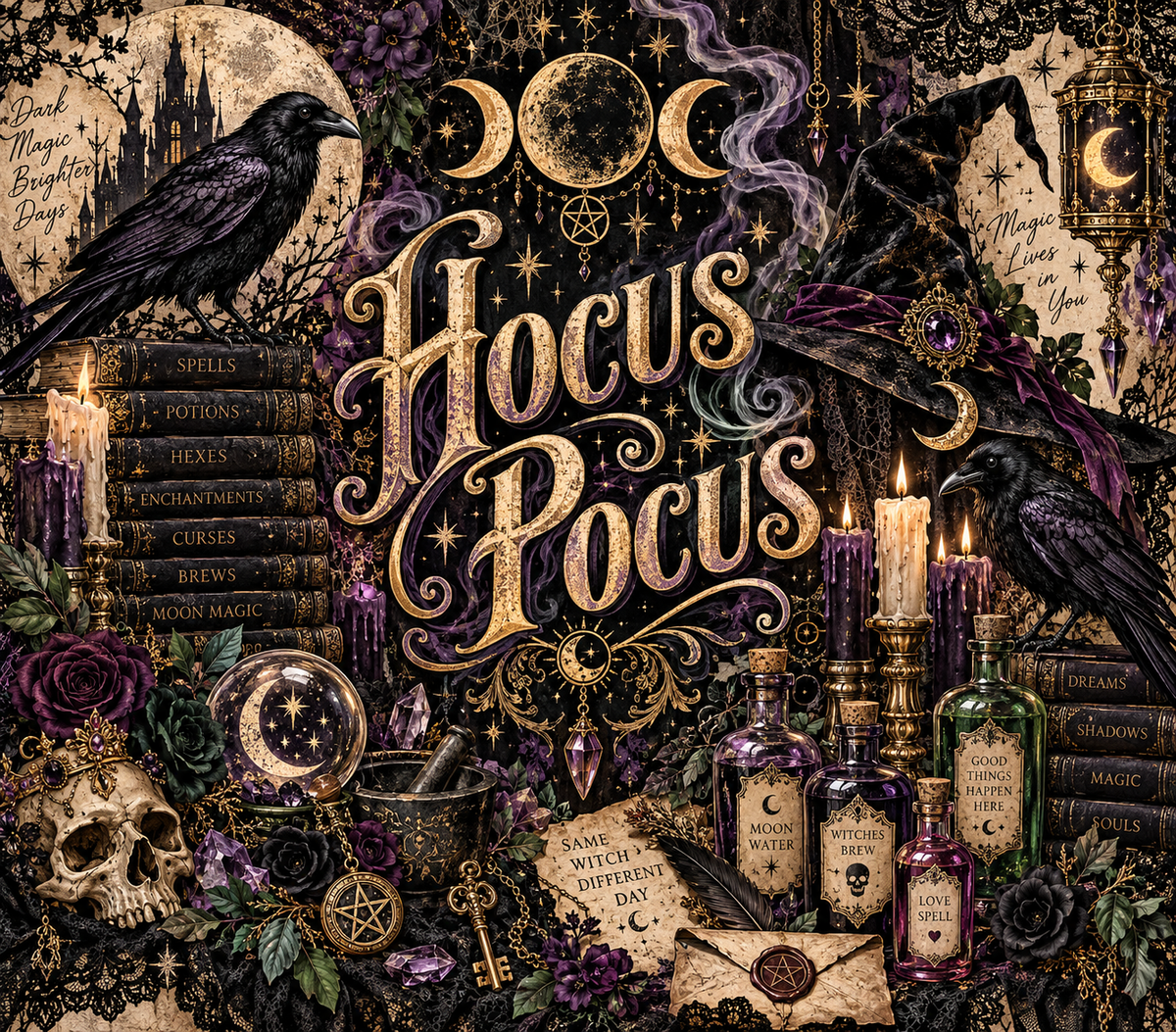 Hocus Pocus Tumbler Wrap – Halloween