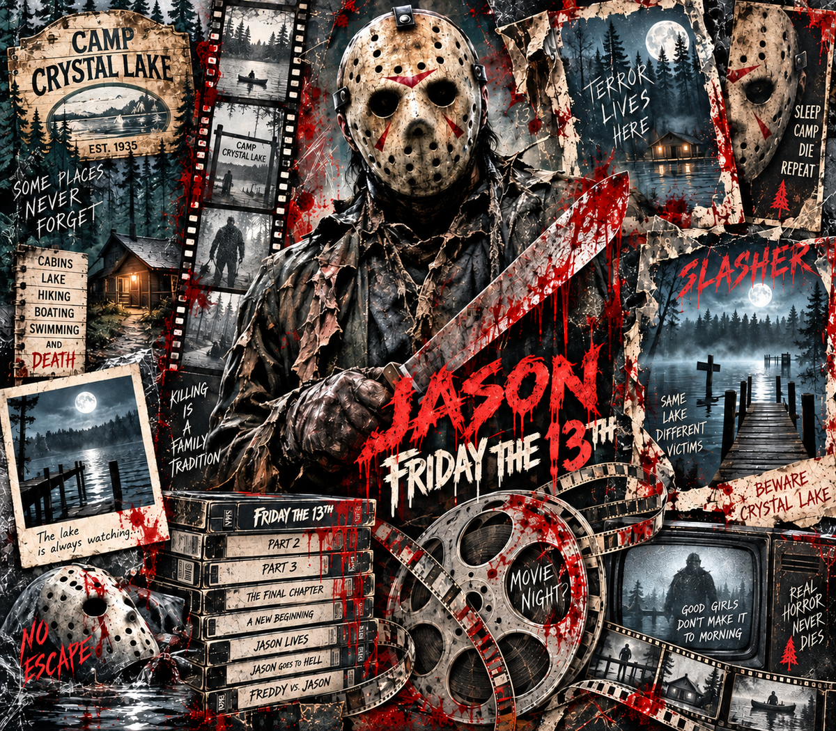Jason Voorhees Friday the 13th Tumbler Wrap – Horror Movie