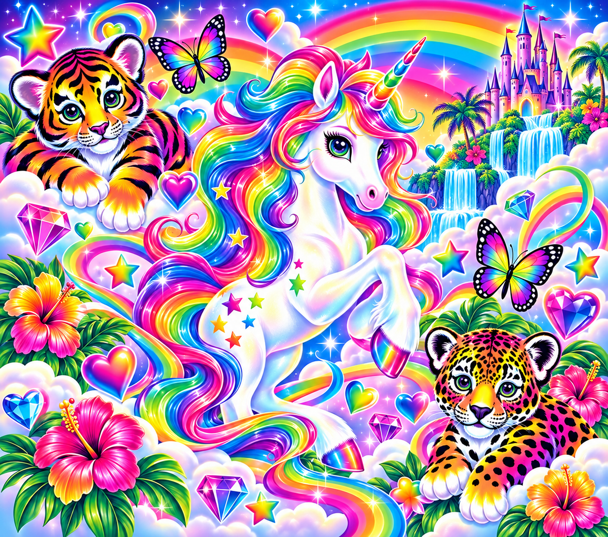 Rainbow Unicorn Fantasy Tumbler Wrap
