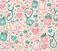Nurse Medical Icons Pattern Tumbler Wrap