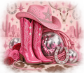 Pink Rodeo Cowgirl Sparkle Tumbler Wrap