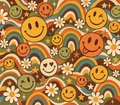 Retro 70s Smiley Face Tumbler Wrap