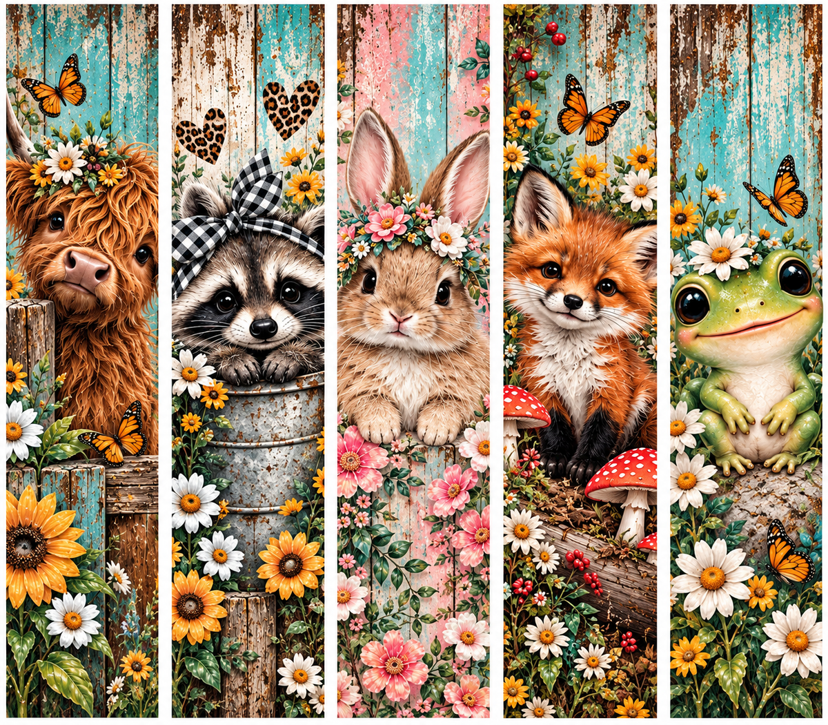 Rustic Farmhouse Animal Portrait Panels