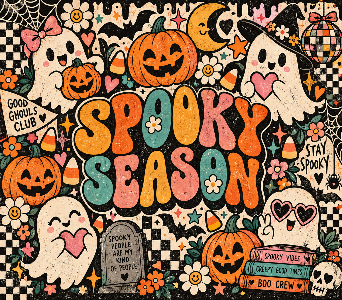 Spooky Season Vintage Halloween Tumbler Wrap