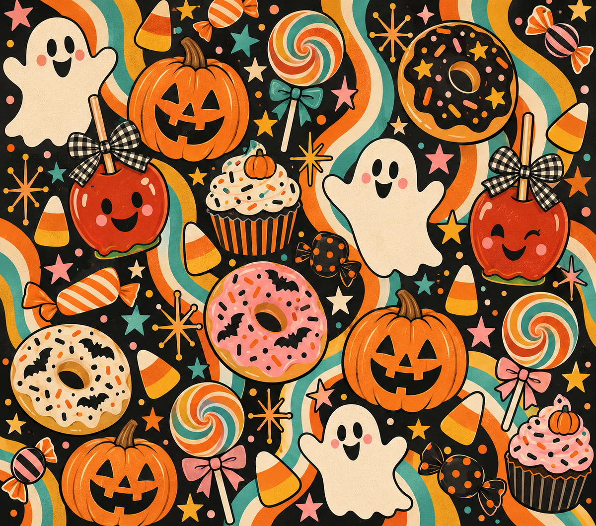 Spooky and Sweet Tumbler Wrap Sublimation Design