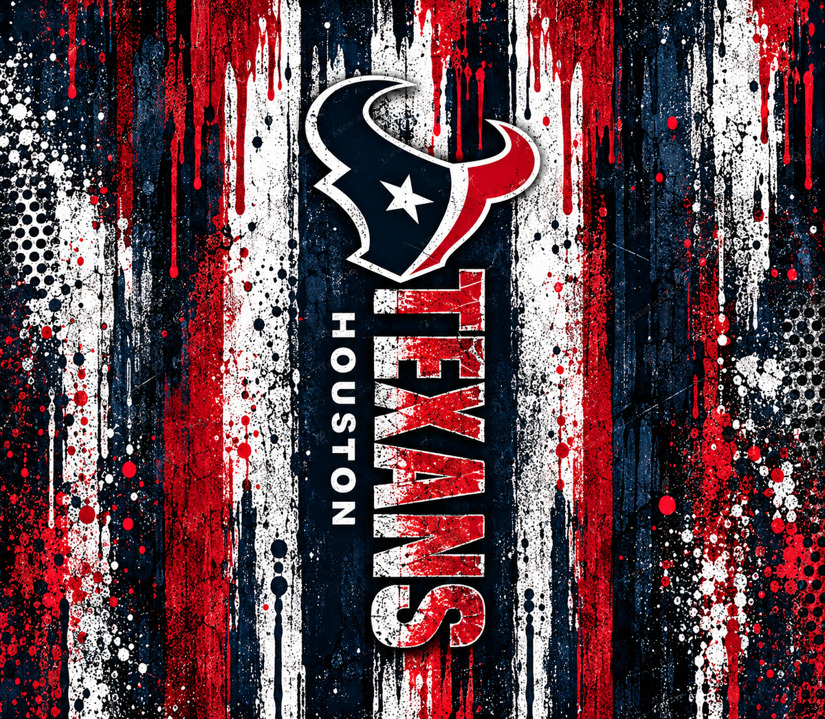 Houston Texans Distressed Grunge Tumbler Wrap