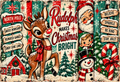Vintage Rudolph Christmas Collage