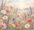Watercolor Wildflower Meadow Tumbler Wrap