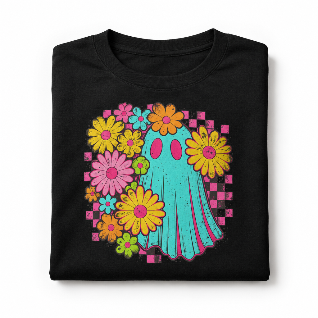 Cute Folded Ghost T-Shirt Mockup