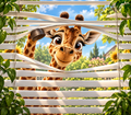 Cute Giraffe Peeking Tumbler Wrap