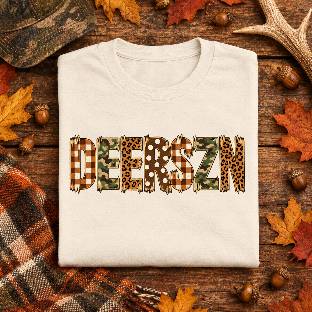 DEERSZN Natural Tee Folded Mockup
