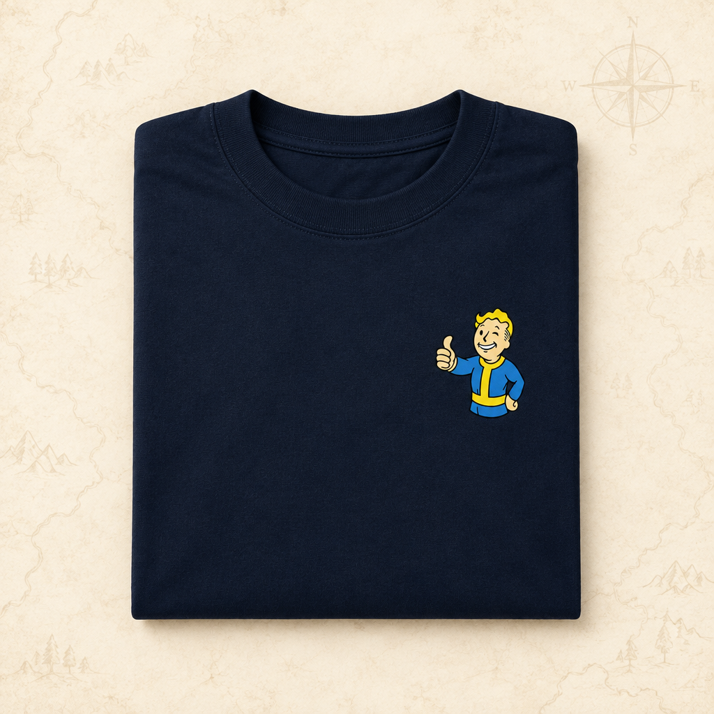 Fallout Tee Folded Front Mockup Light