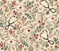 Vintage Floral Nurse Tumbler Wrap