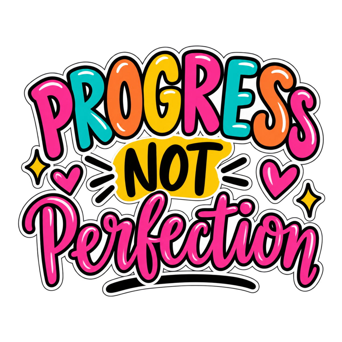 Progress Not Perfection PNG