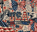 USA Red White & Blue Patriotic Vintage Tumbler Wrap