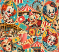Retro Clown Sideshow Tumbler Wrap