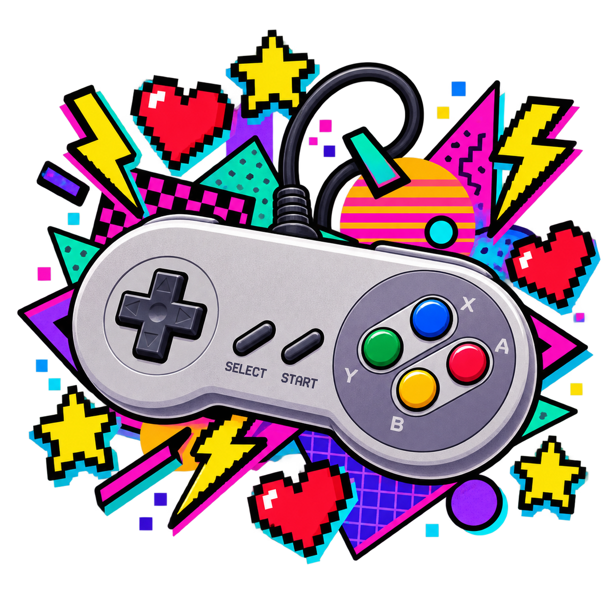 Retro Game Console PNG