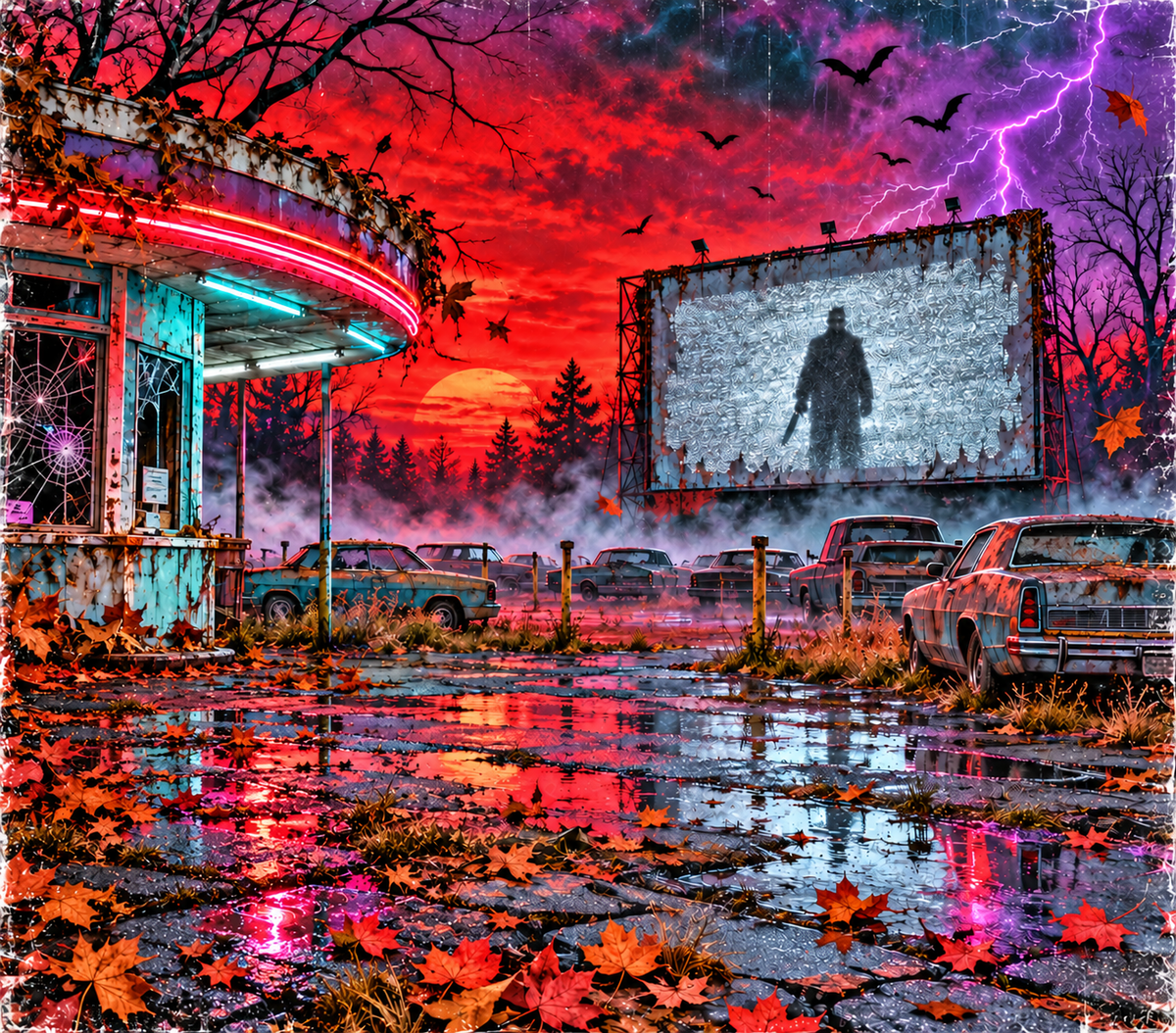 Retro Horror Drive-In – Tumbler Wrap