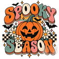 Spooky Season Retro Jack-o-Lantern PNG