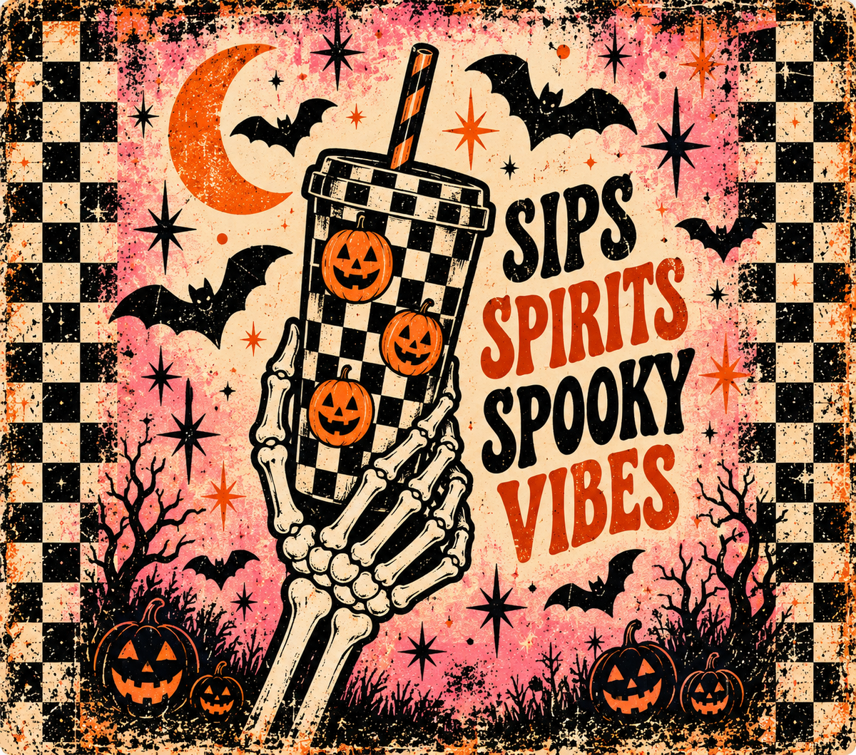 Sips & Spirits Tumbler Wrap – Halloween