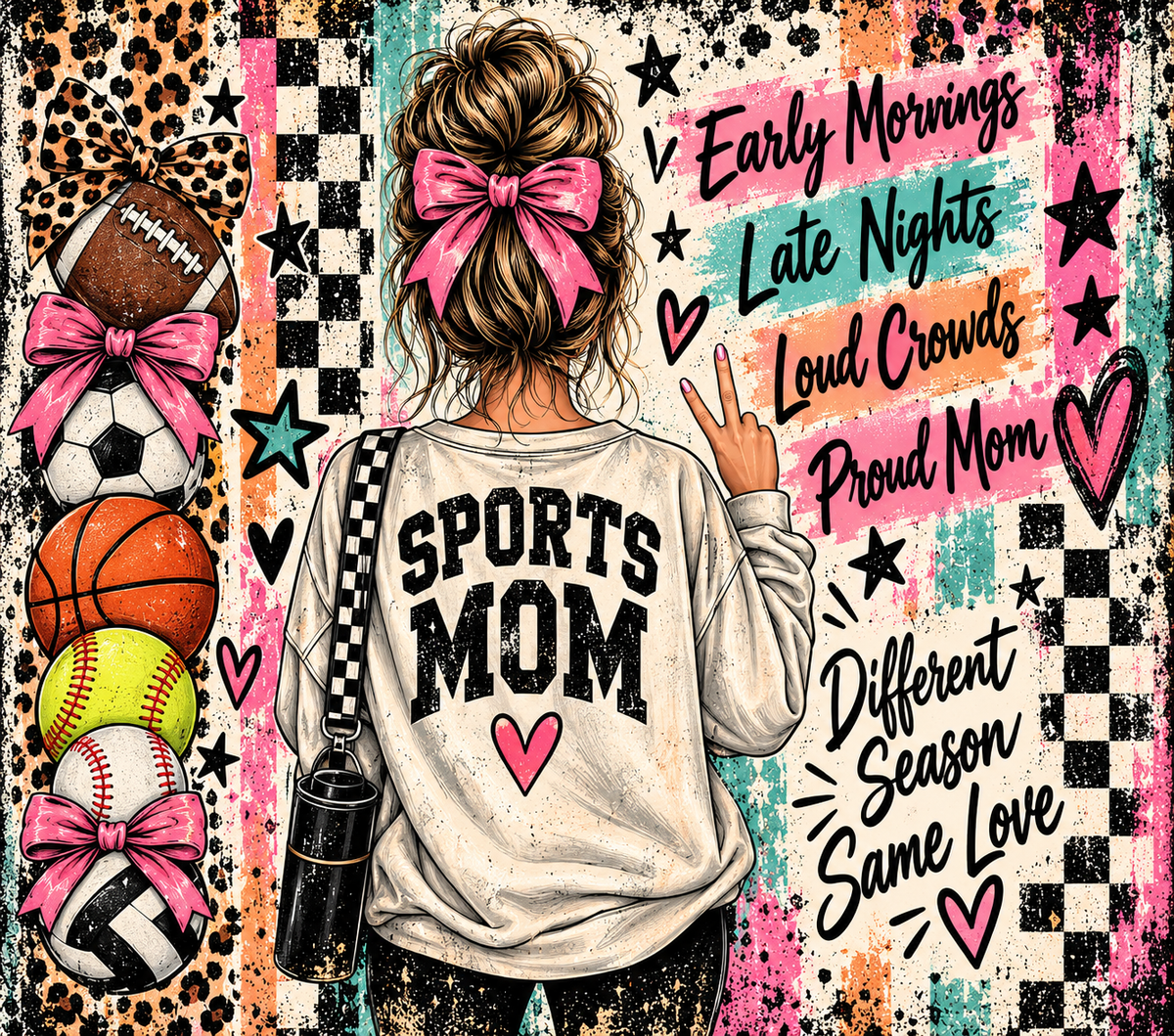 Sports Mom Proud Mom Tumbler Wrap
